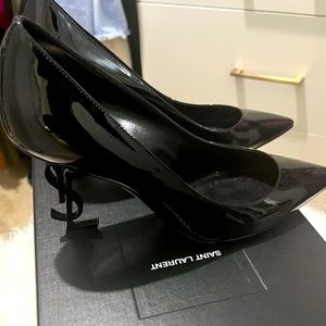 Black Saint Laurent Opyum 85MM Pumps